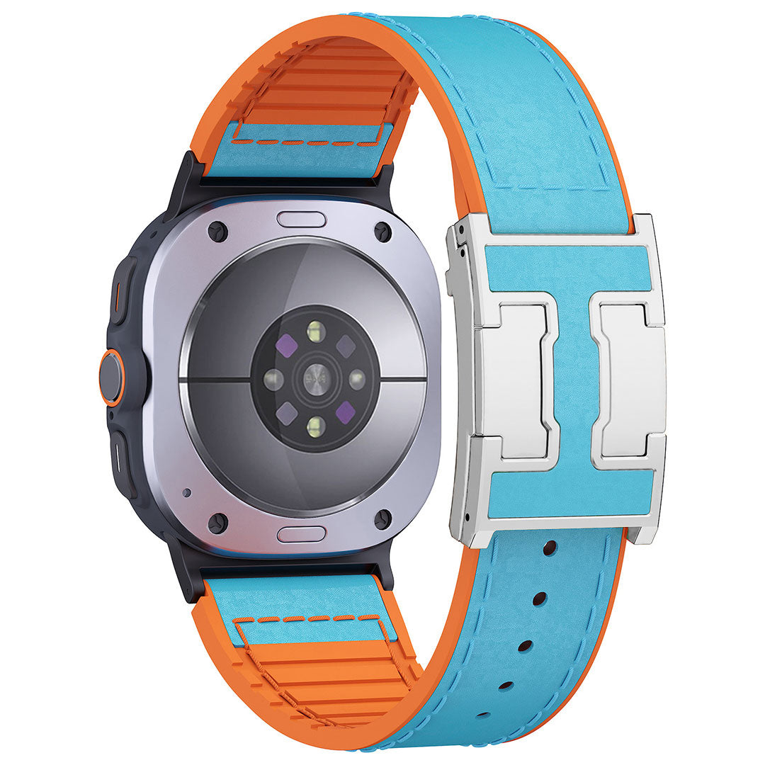 Bracelet en cuir et silicone motif dragon pour Samsung Galaxy Watch Ultra