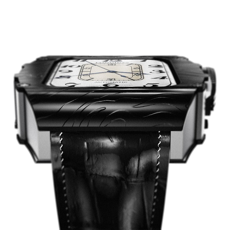 Boîtier en acier inoxydable et bracelet en cuir