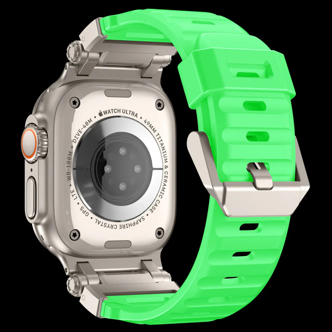 Bracelet tactique en caoutchouc fluoré en titane