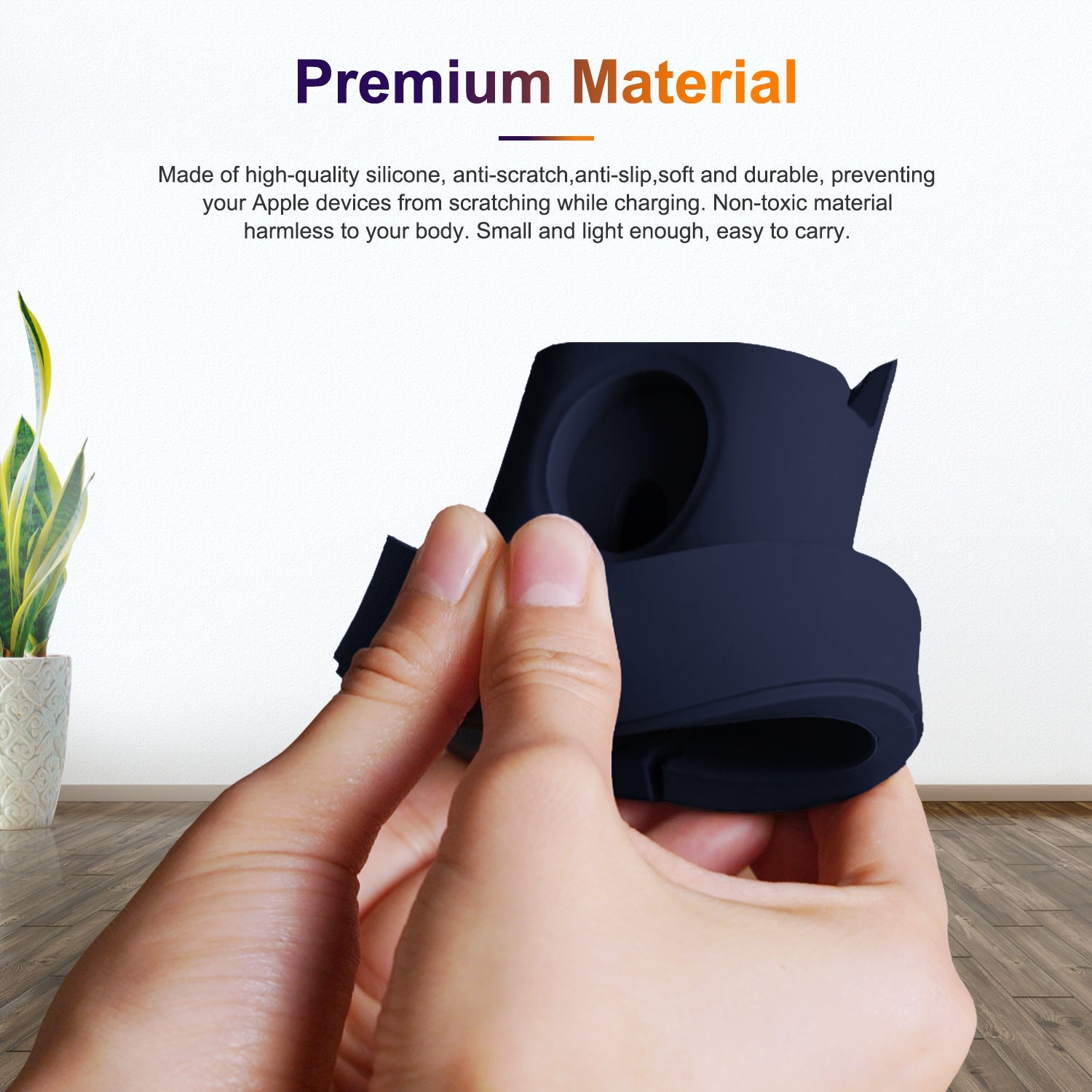 Support de charge en silicone pour deux appareils