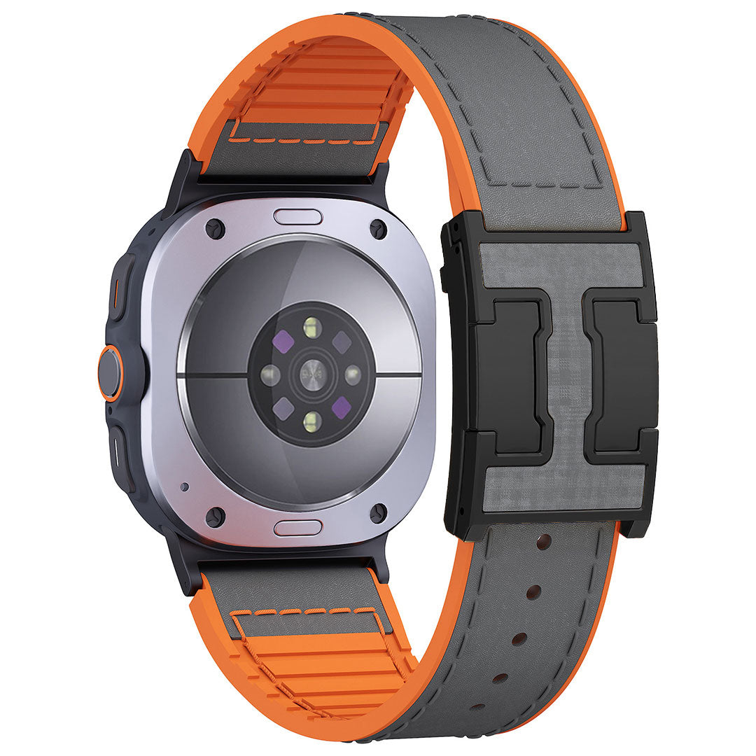 Bracelet en cuir et silicone motif dragon pour Samsung Galaxy Watch Ultra