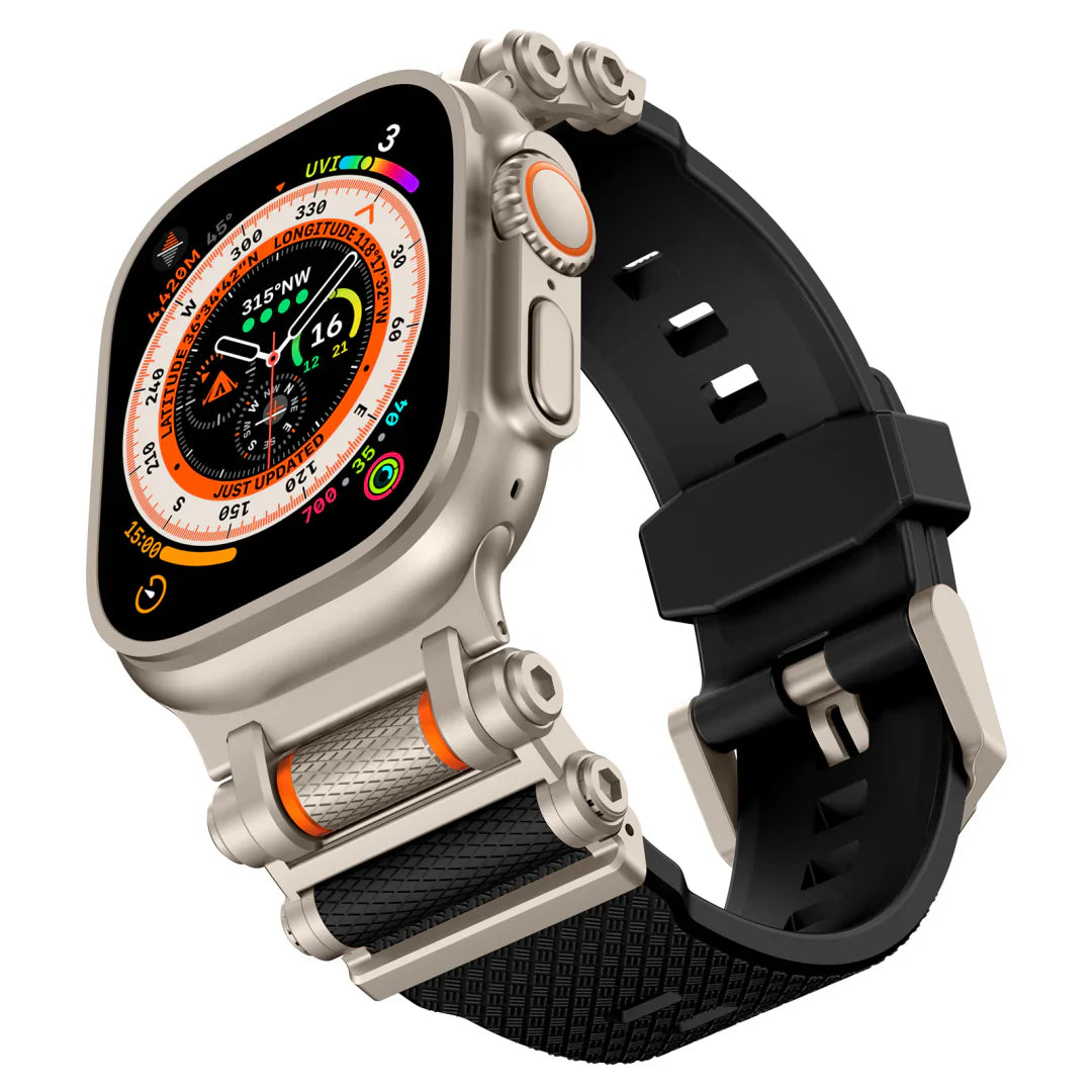 Bracelet en silicone avec axe de rotation pour Apple Watch