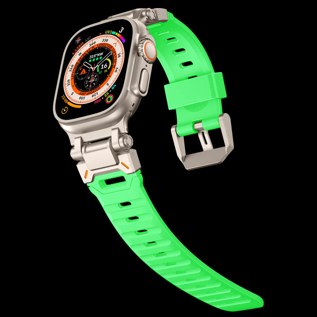 Bracelet tactique en caoutchouc fluoré en titane