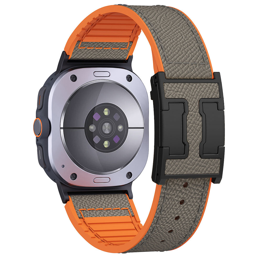 Bracelet en cuir et silicone motif dragon pour Samsung Galaxy Watch Ultra