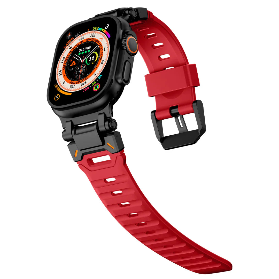 Bracelet tactique en caoutchouc fluoré en titane