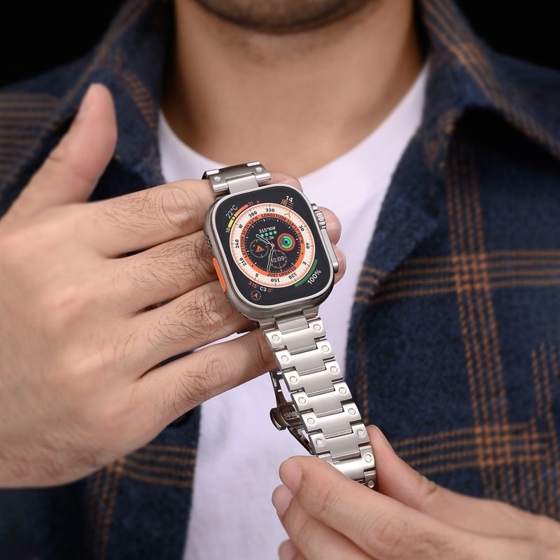 Bracelet de montre en titane alvéolé