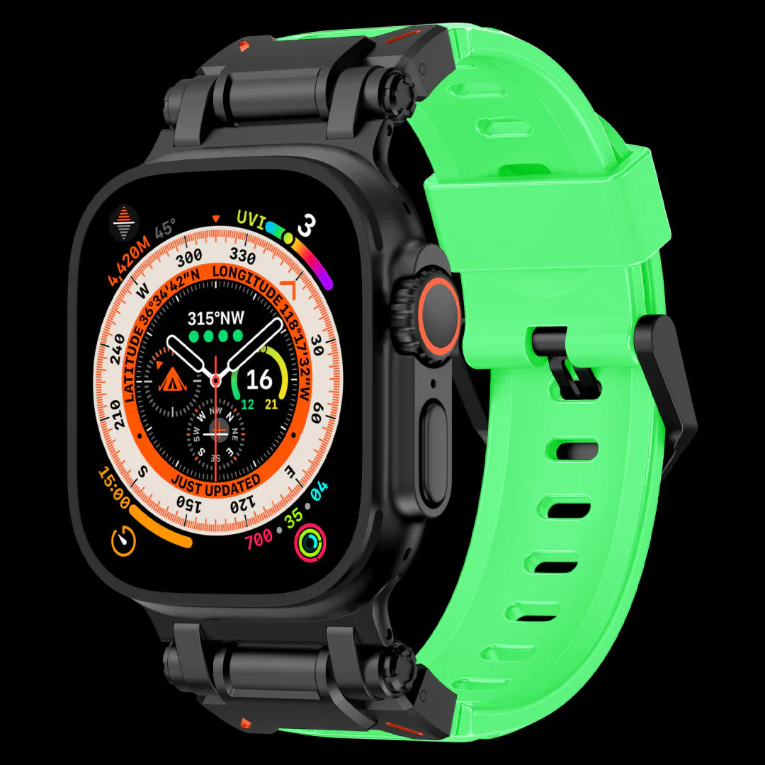 Bracelet tactique en caoutchouc fluoré en titane