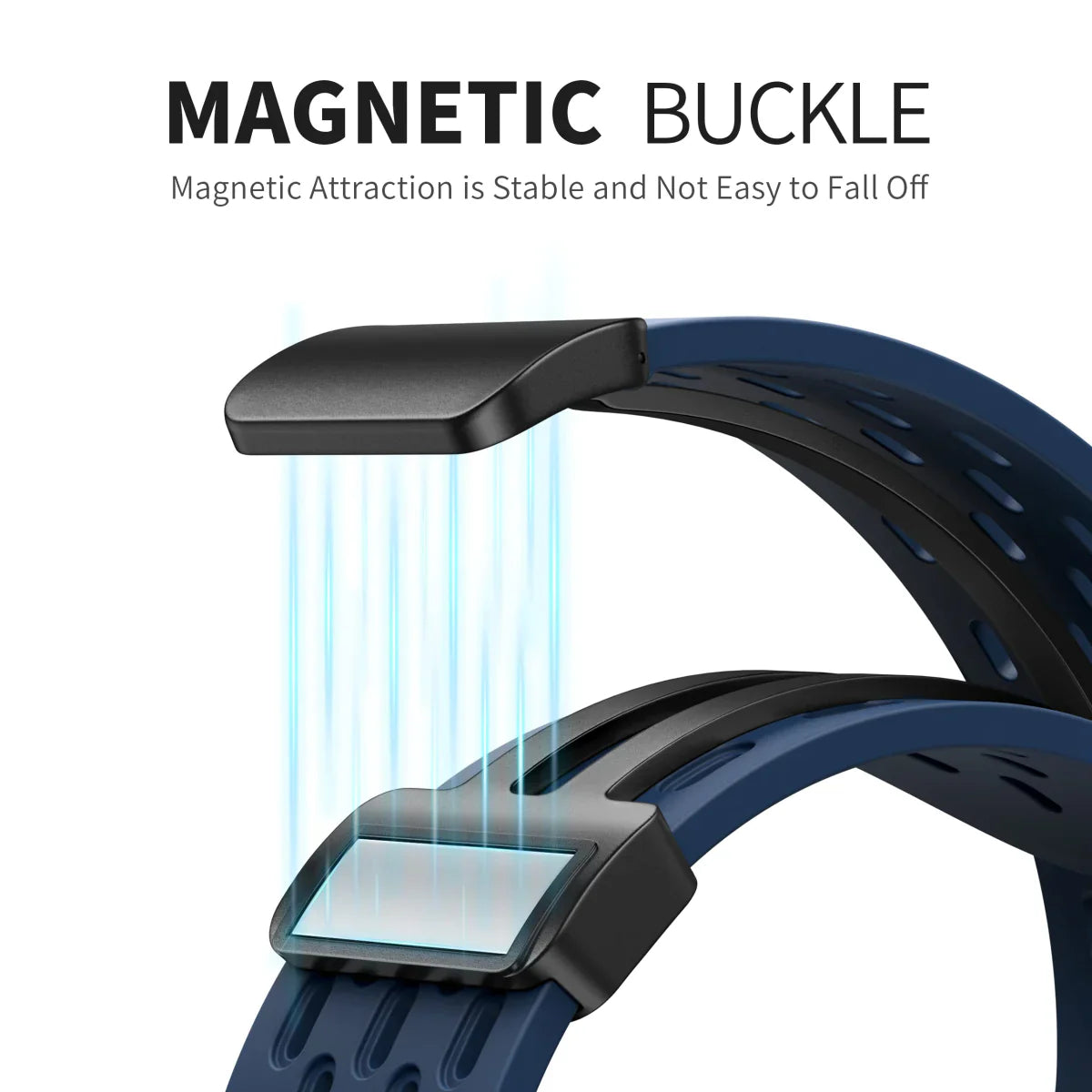 Bracelet pliable magnétique respirant en silicone
