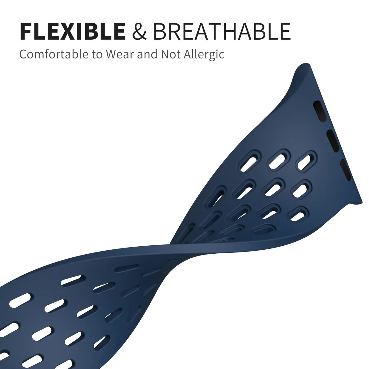 Bracelet pliable magnétique respirant en silicone