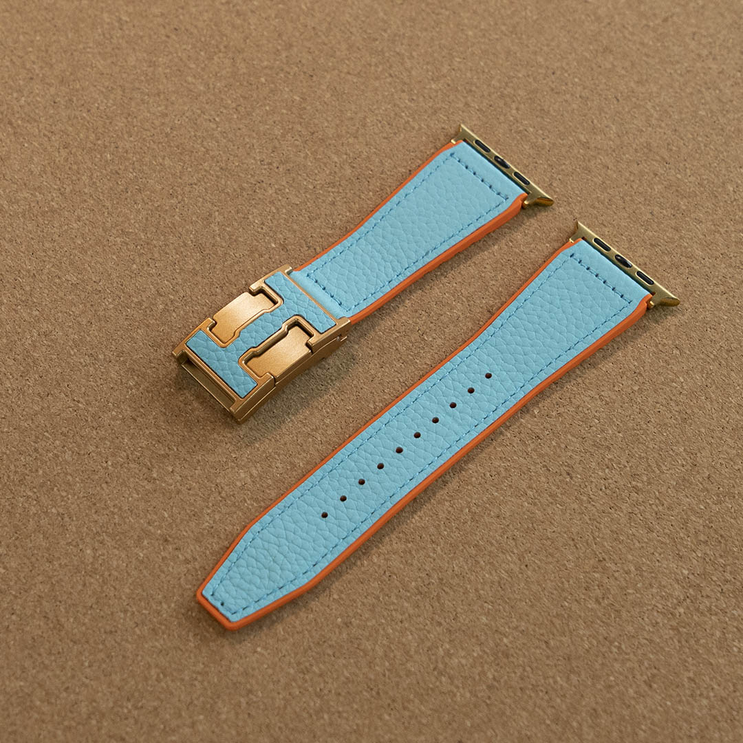 Bracelet de vacances en cuir grainé pour Apple Watch