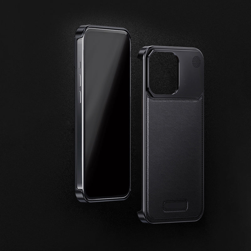 Étui parfumé en cuir et aluminium pour iPhone