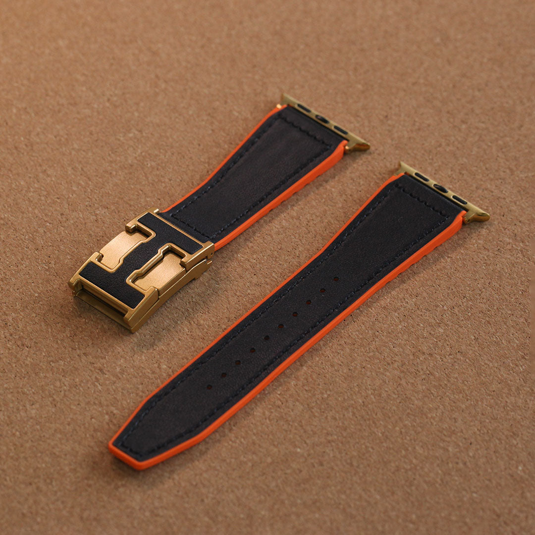 Bracelet de vacances en cuir grainé pour Apple Watch