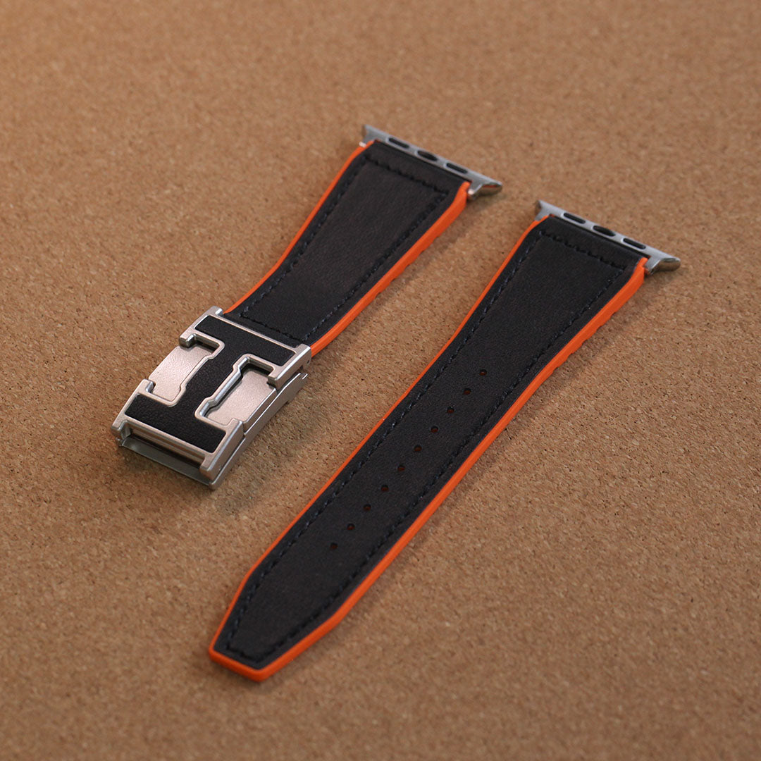 Bracelet de vacances en cuir grainé pour Apple Watch