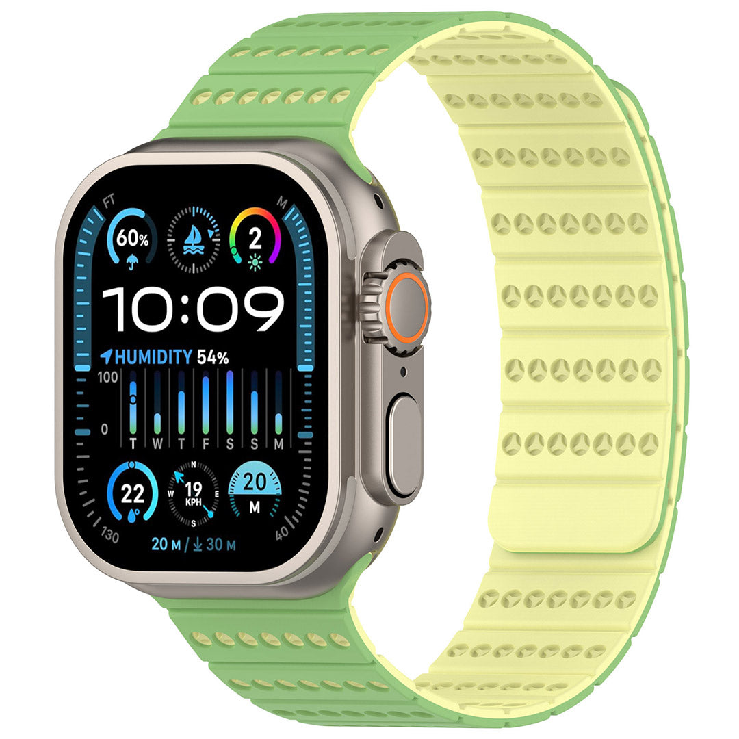 Bracelet magnétique en silicone nid d'abeille pour Apple Watch