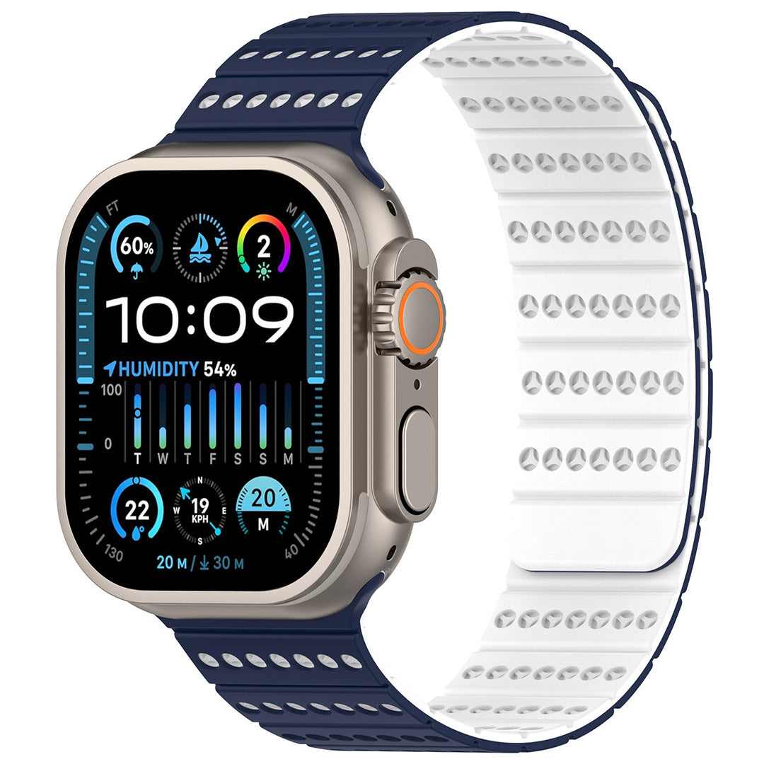 Bracelet magnétique en silicone nid d'abeille pour Apple Watch