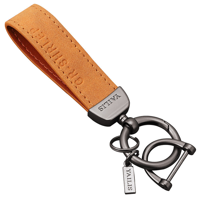 Suede Lanyard Metal Dinosaur Keychain