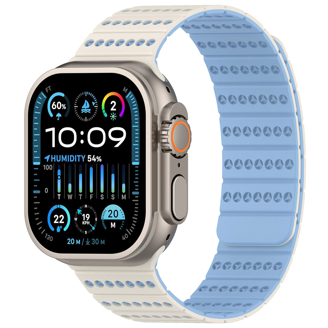 Bracelet magnétique en silicone nid d'abeille pour Apple Watch