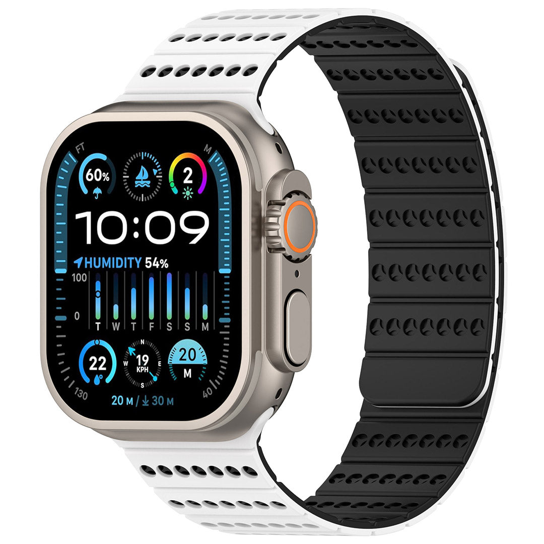 Bracelet magnétique en silicone nid d'abeille pour Apple Watch