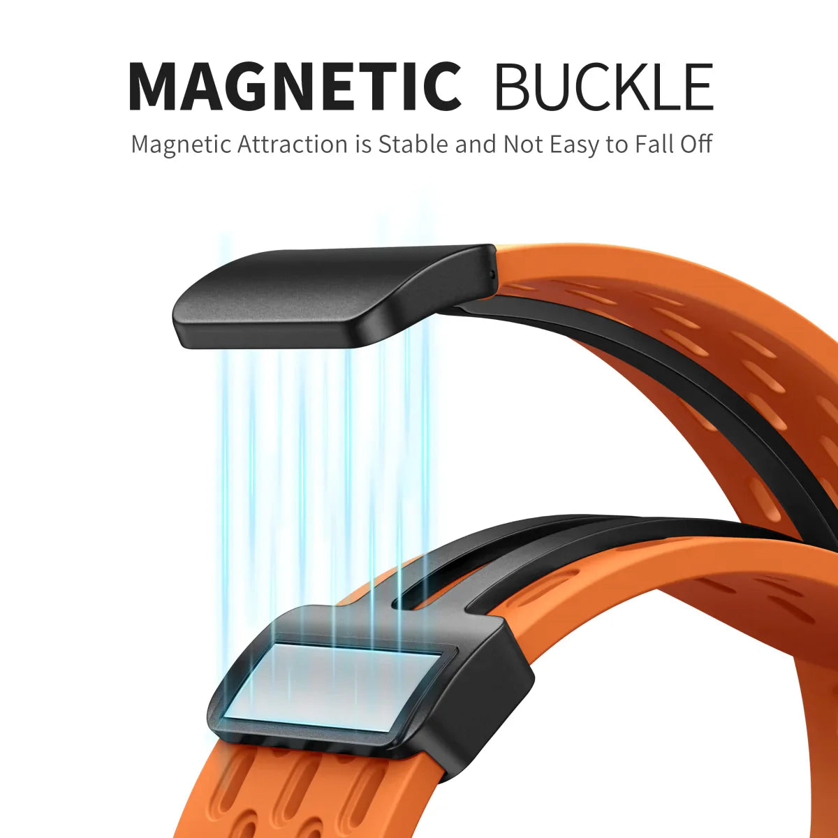 Bracelet pliable magnétique respirant en silicone