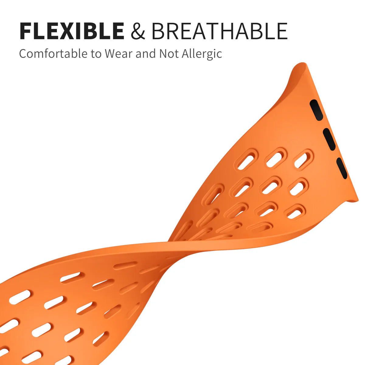 Bracelet pliable magnétique respirant en silicone