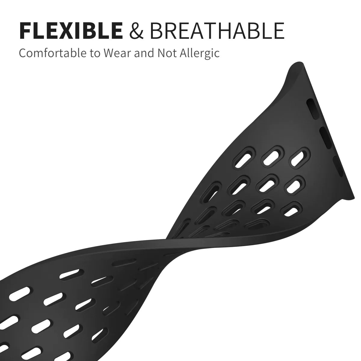 Bracelet pliable magnétique respirant en silicone