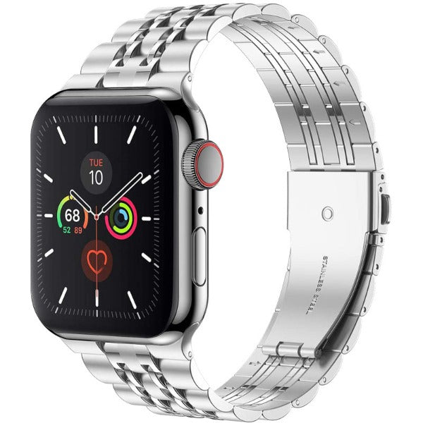 Bracelet à boucle déployante de luxe en acier inoxydable