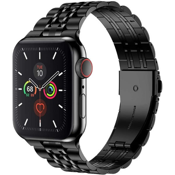 Bracelet à boucle déployante de luxe en acier inoxydable