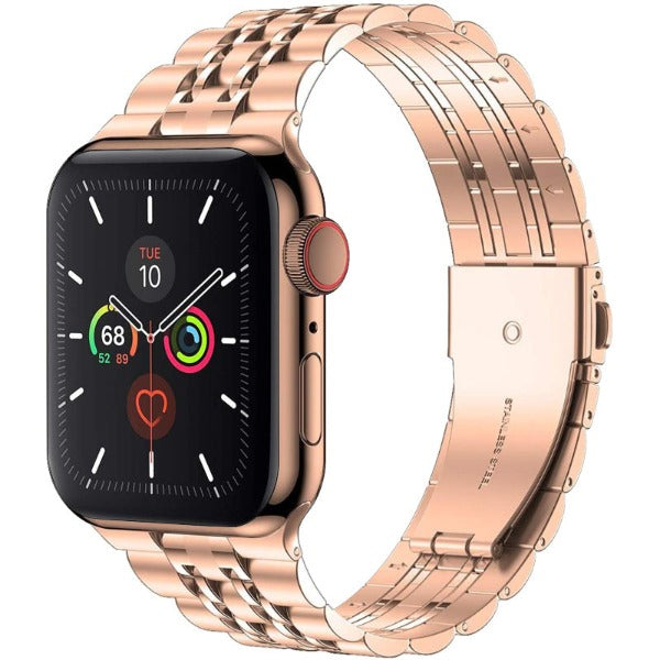 Bracelet à boucle déployante de luxe en acier inoxydable