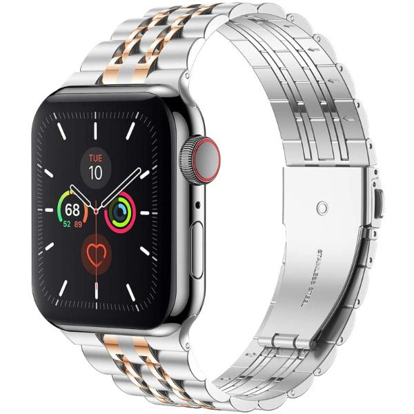 Bracelet à boucle déployante de luxe en acier inoxydable