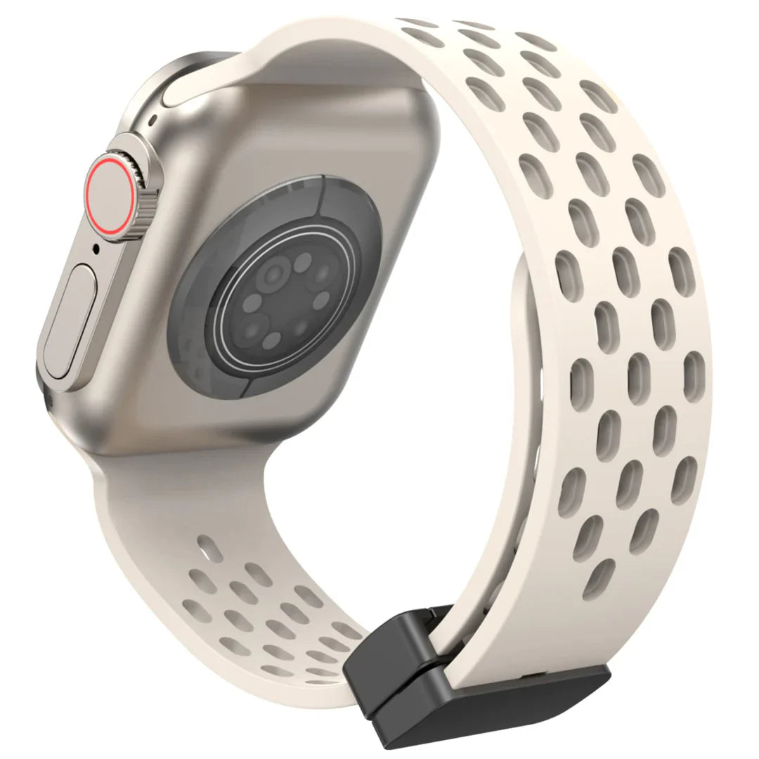 Bracelet pliable magnétique respirant en silicone