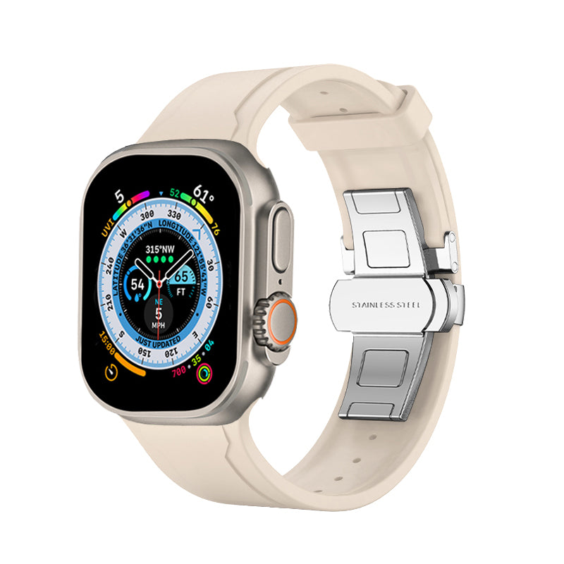 Bracelet à boucle papillon en fluoroélastomère LUX919