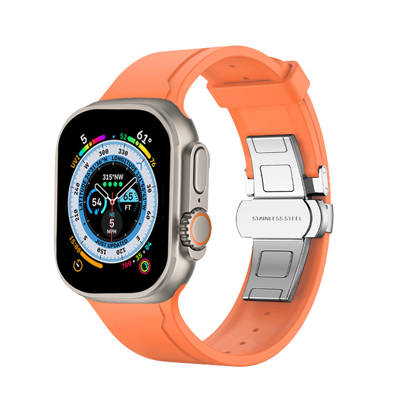 Bracelet à boucle papillon en fluoroélastomère LUX919