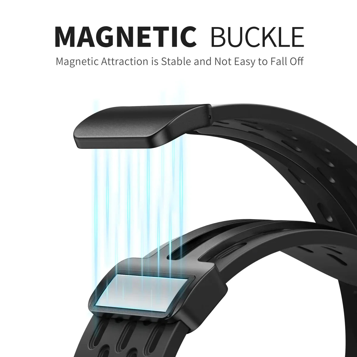 Bracelet pliable magnétique respirant en silicone