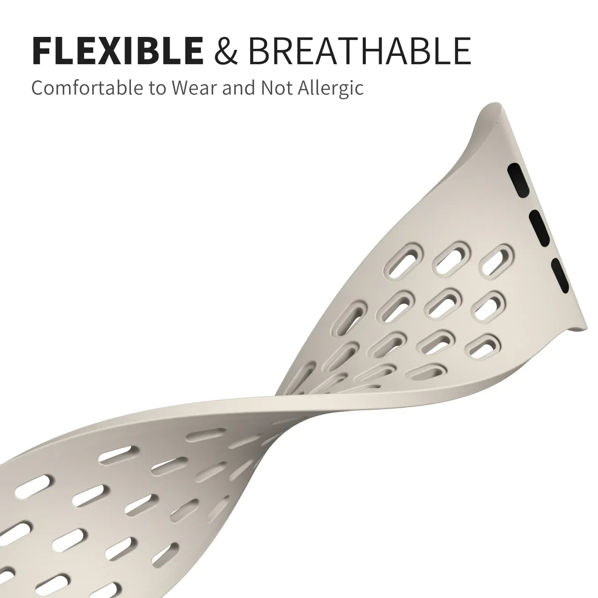 Bracelet pliable magnétique respirant en silicone