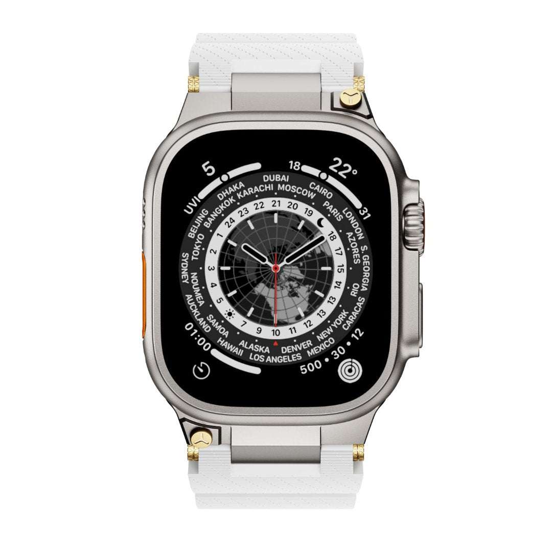 Bracelet en silicone de conception mécanique pour Apple Watch