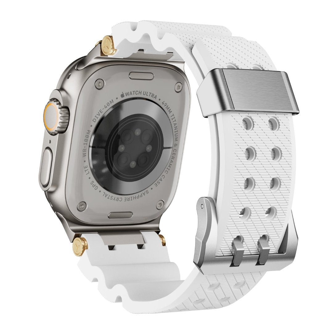 Bracelet en silicone de conception mécanique pour Apple Watch