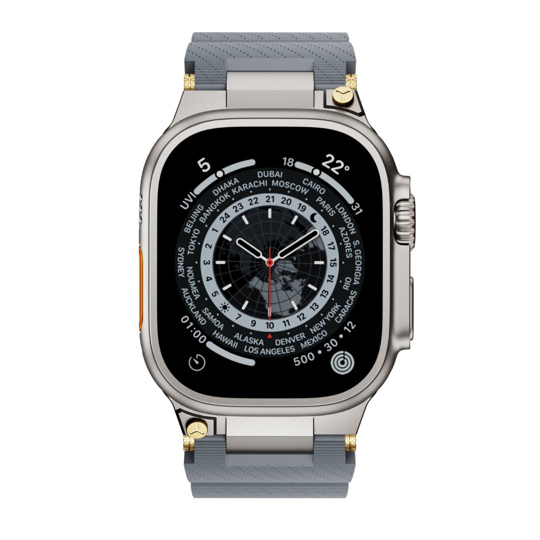 Bracelet en silicone de conception mécanique pour Apple Watch