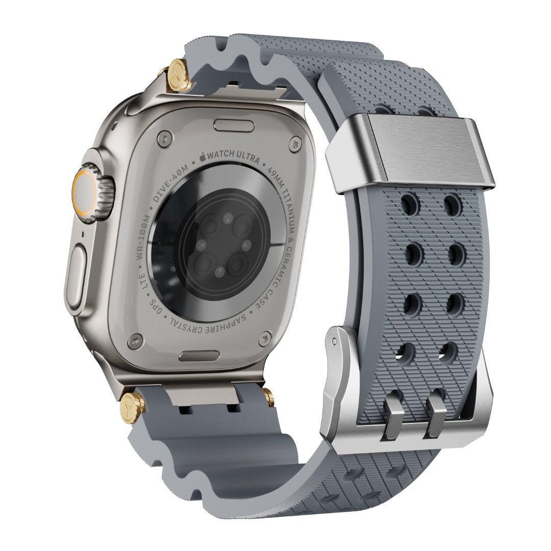 Bracelet en silicone de conception mécanique pour Apple Watch