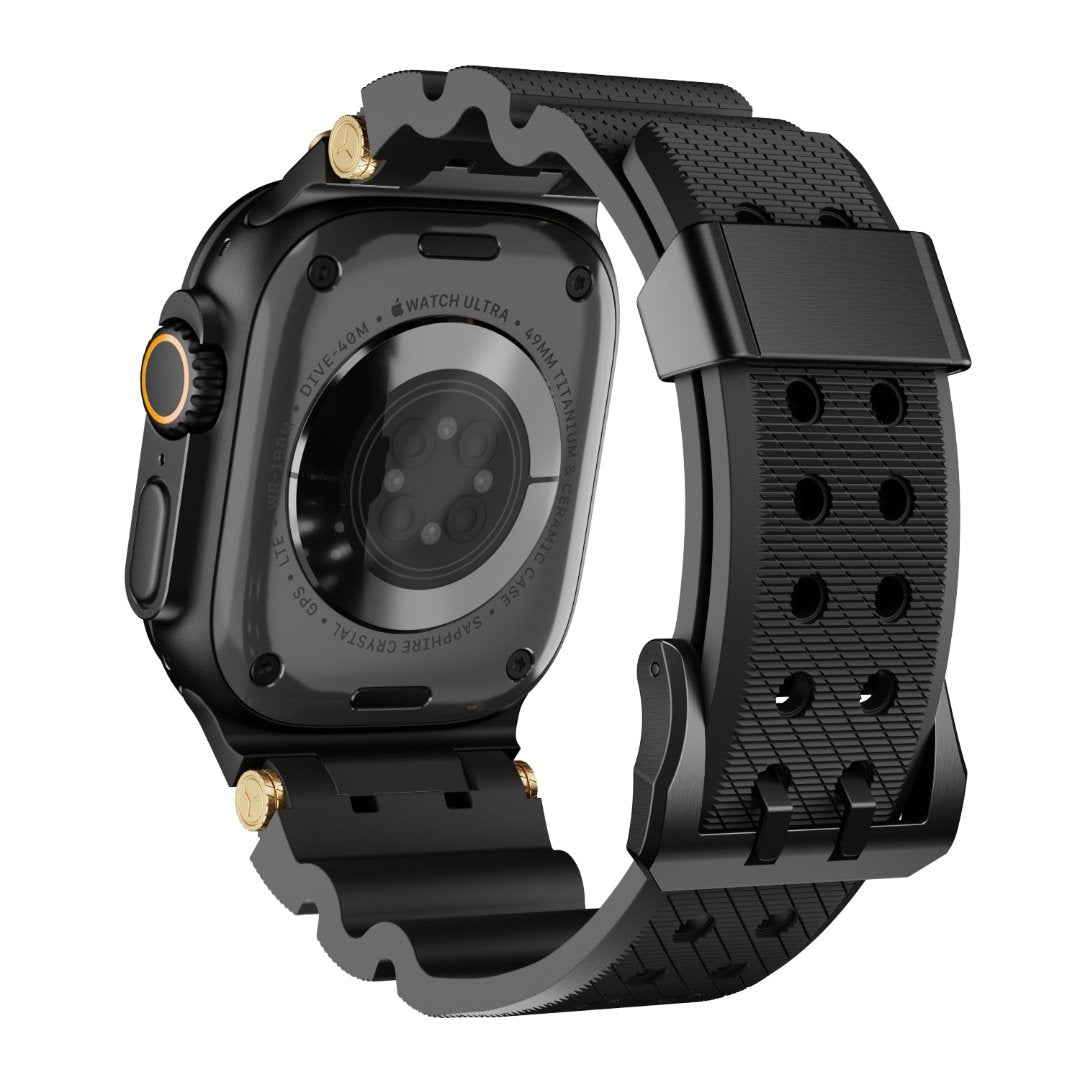 Bracelet en silicone de conception mécanique pour Apple Watch