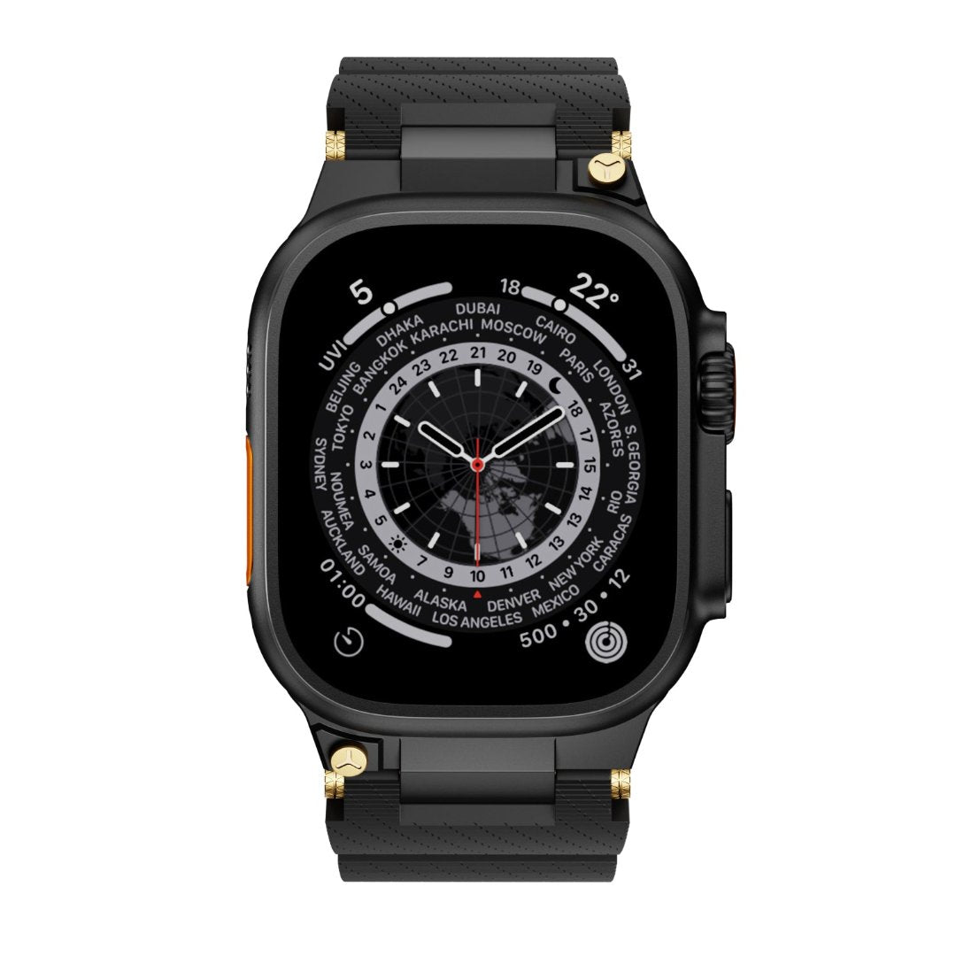 Bracelet en silicone de conception mécanique pour Apple Watch