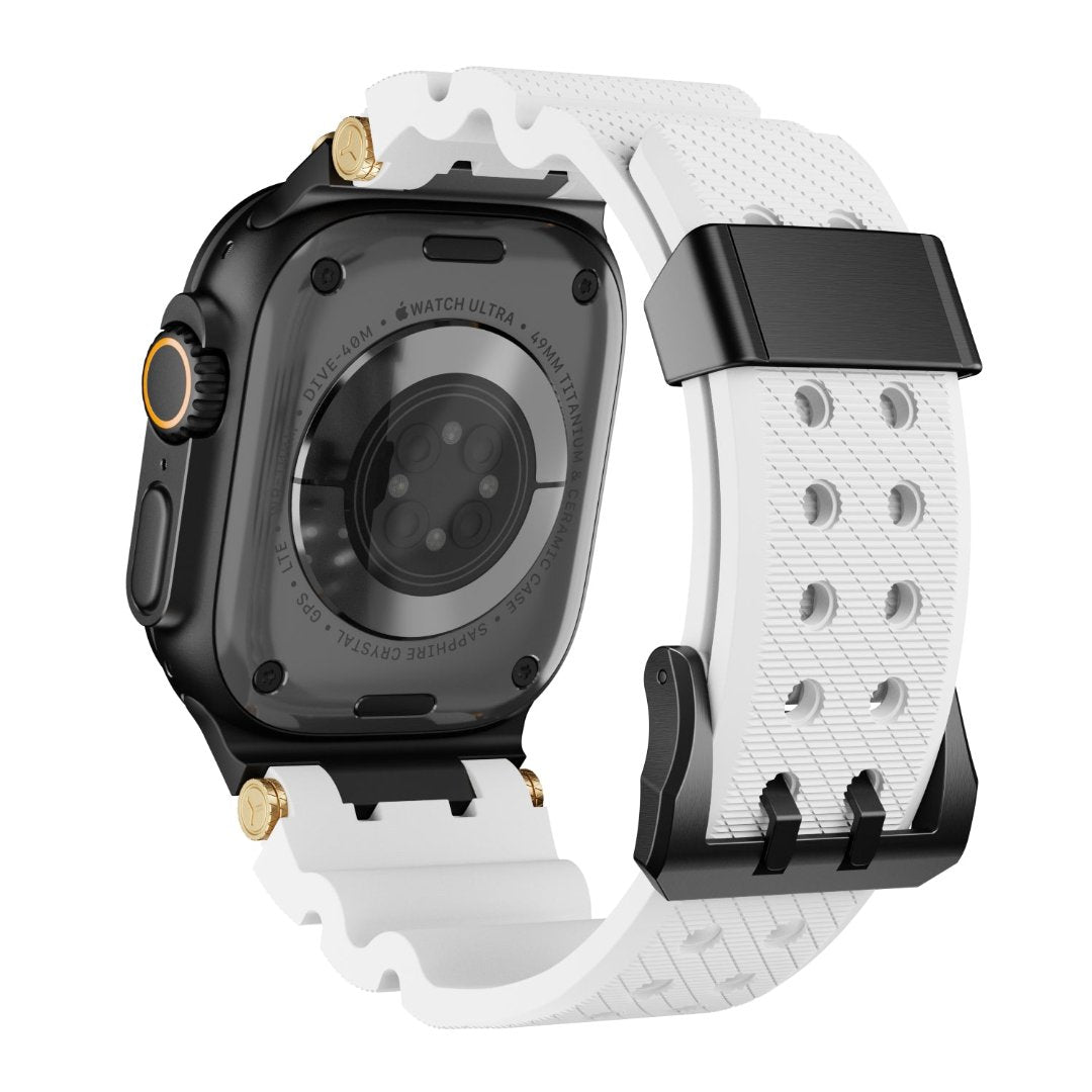 Bracelet en silicone de conception mécanique pour Apple Watch