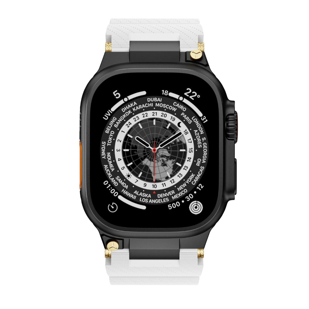 Bracelet en silicone de conception mécanique pour Apple Watch