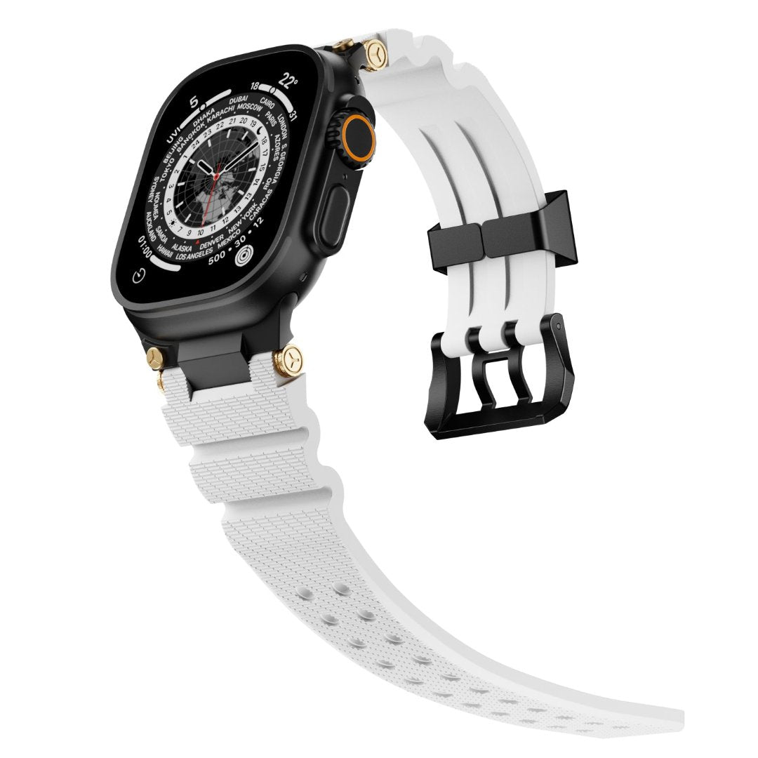 Bracelet en silicone de conception mécanique pour Apple Watch