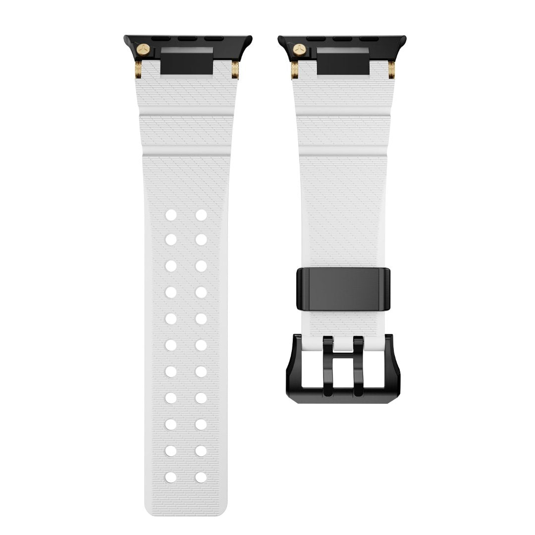 Bracelet en silicone de conception mécanique pour Apple Watch