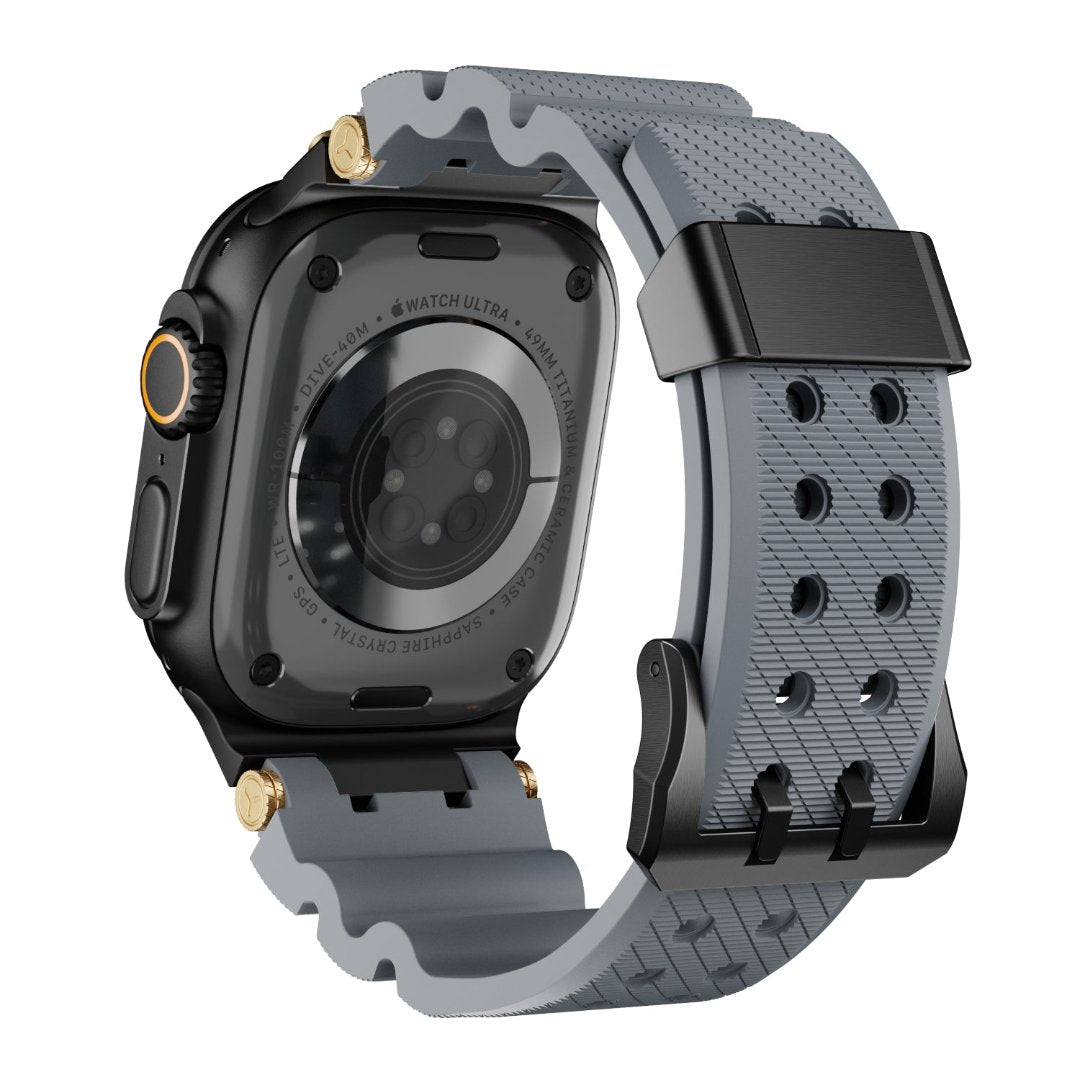 Bracelet en silicone de conception mécanique pour Apple Watch