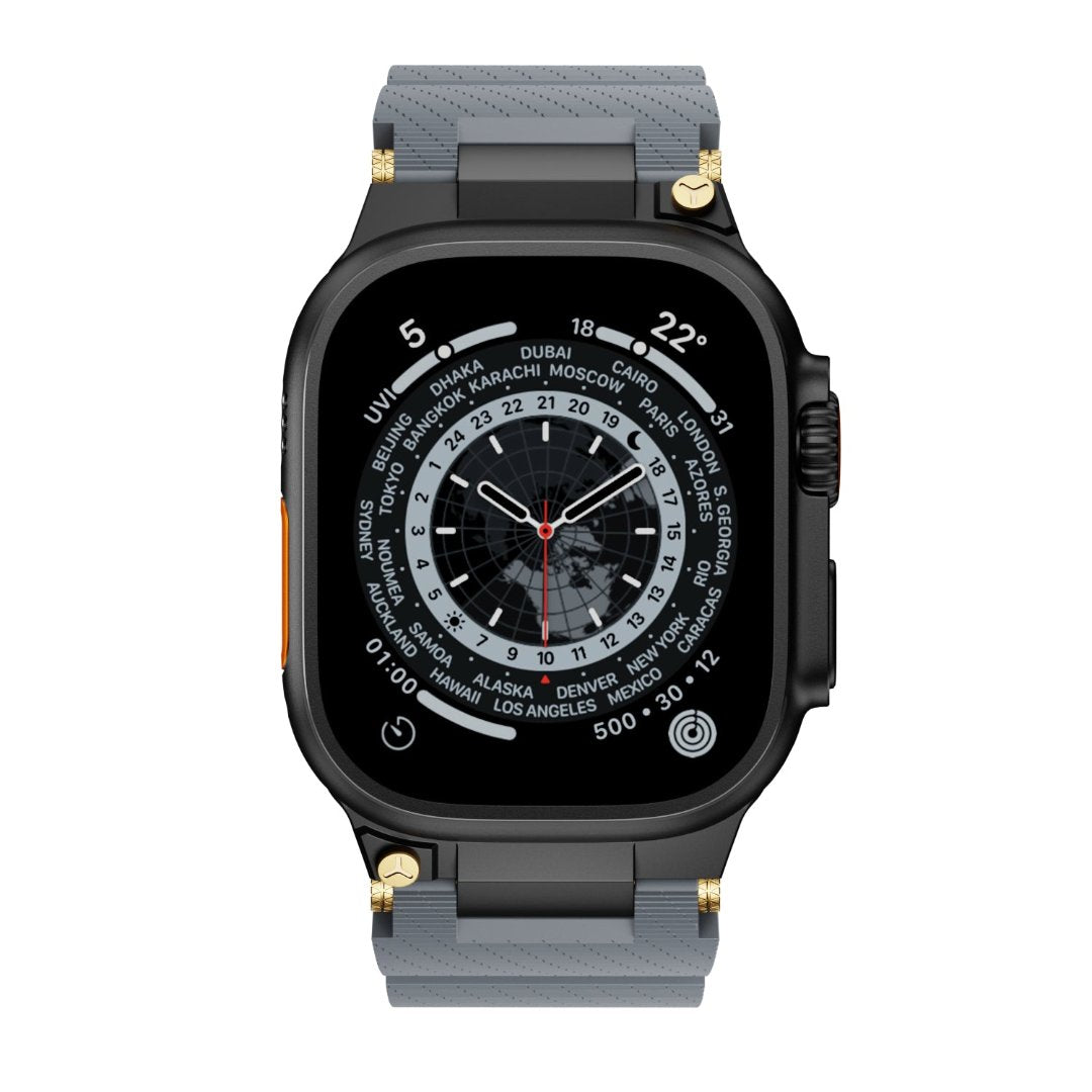 Bracelet en silicone de conception mécanique pour Apple Watch