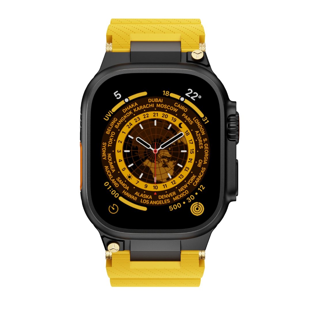 Bracelet en silicone de conception mécanique pour Apple Watch