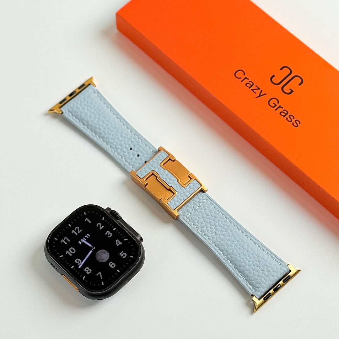 Bracelet de vacances en cuir grainé pour Apple Watch