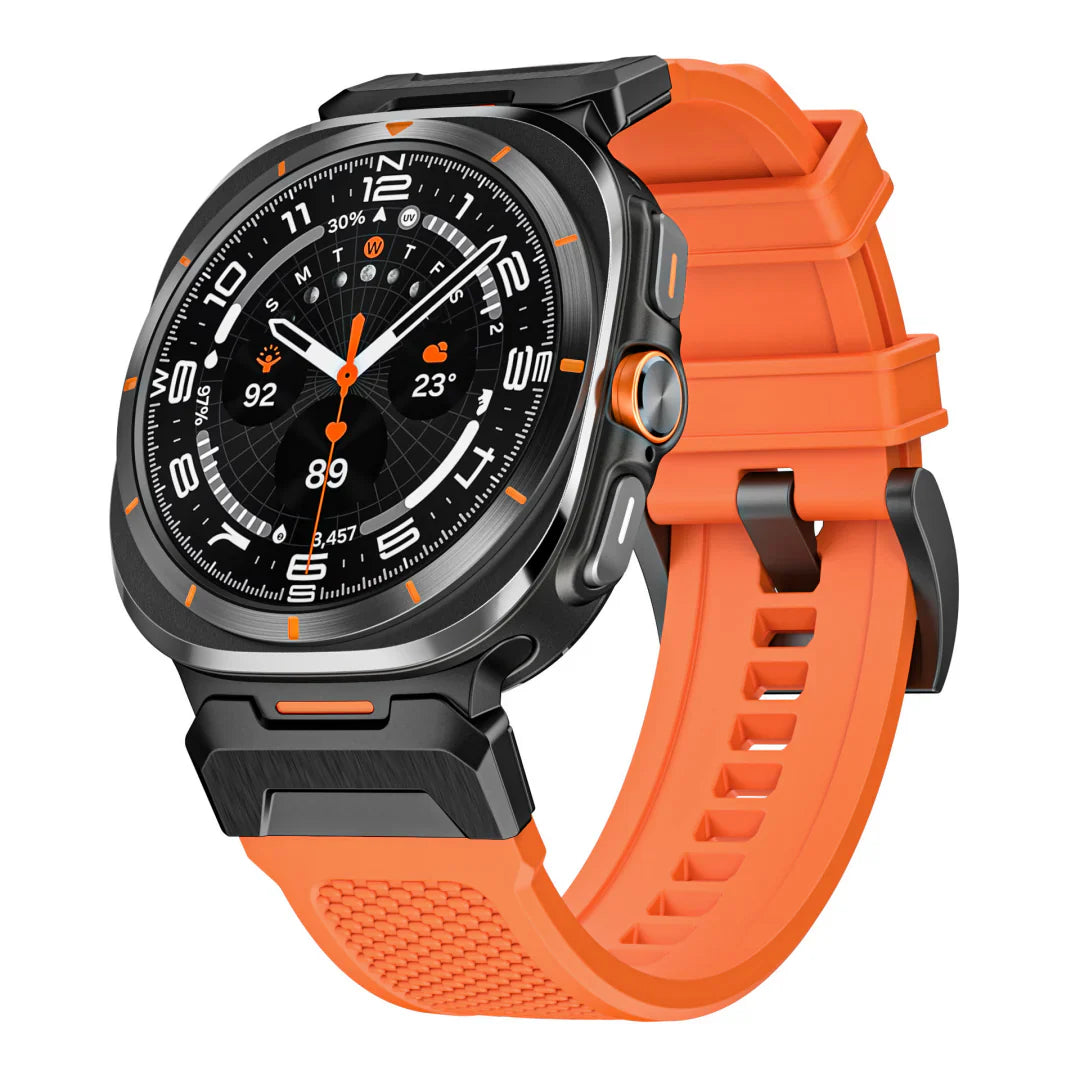 Bracelet tactique en silicone pour Samsung Galaxy Watch Ultra