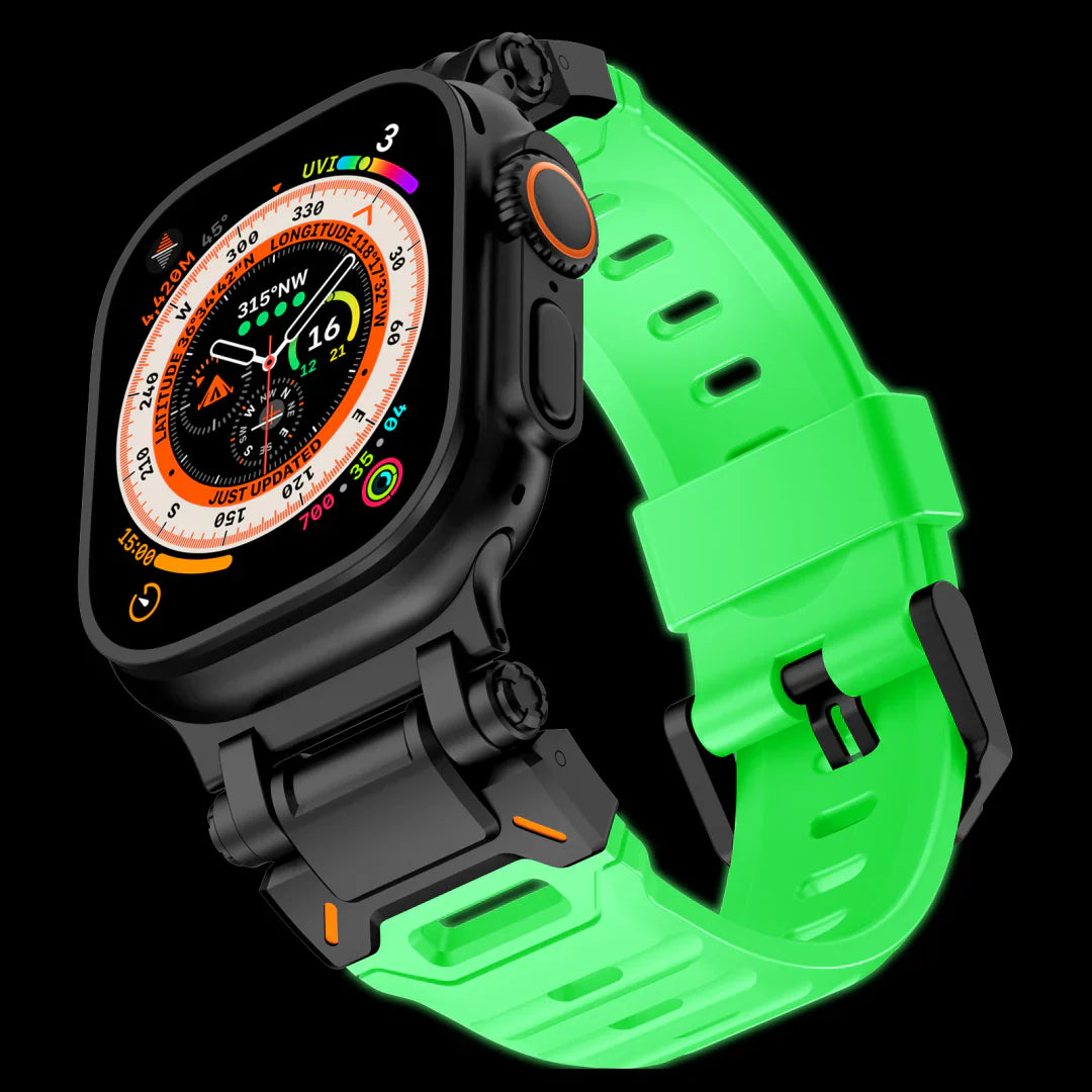 Bracelet tactique en caoutchouc fluoré en titane